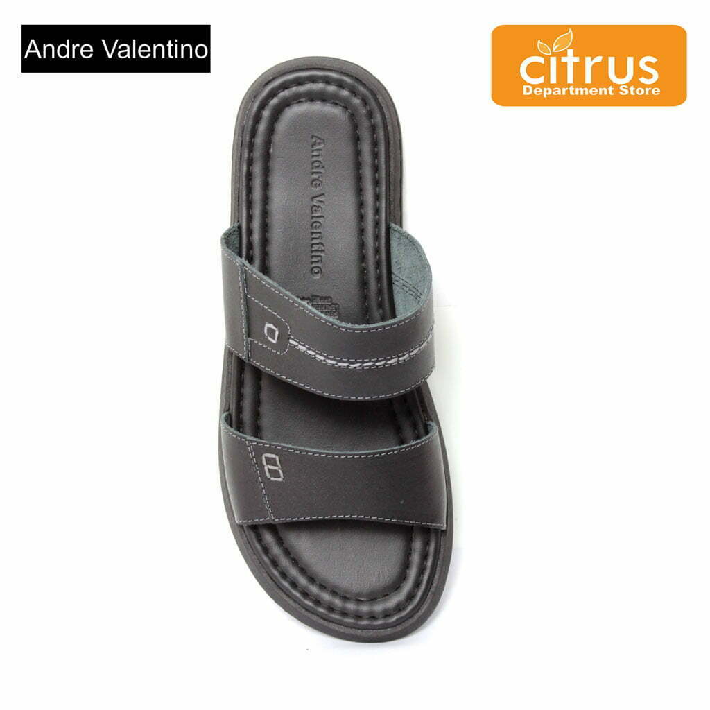  Sandal  Pria Andre Valentino  60071 Warna Hitam Citrus 