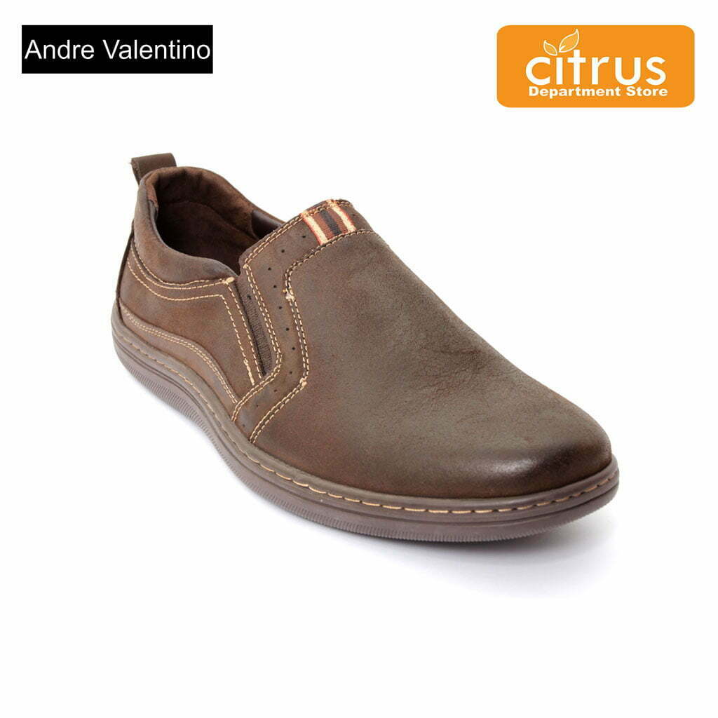  Sepatu  Kasual Pria  Andre Valentino  40006 Warna Coffee 