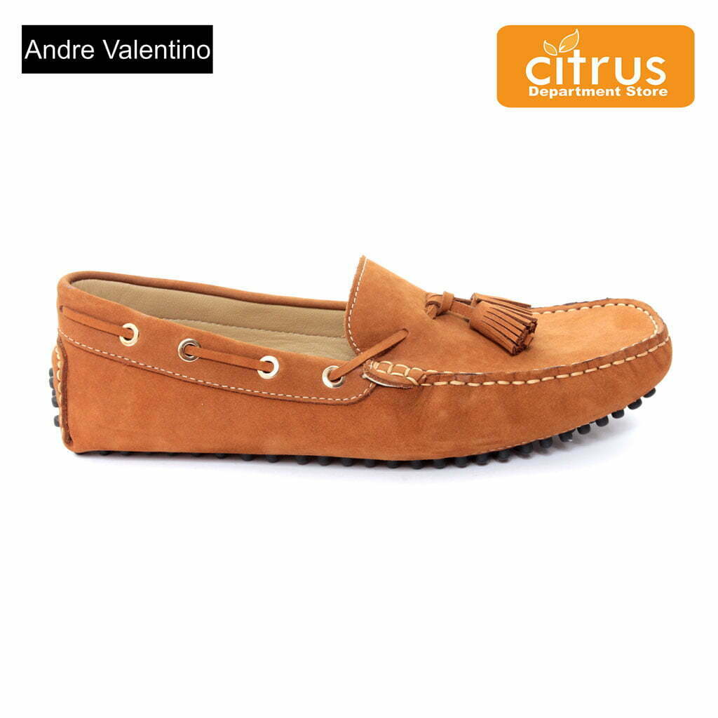  Sepatu  Kasual Pria  Andre Valentino  83004 Warna Coklat 