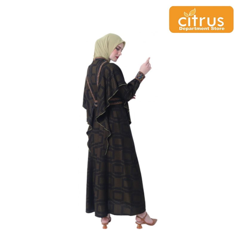 Hikmat A1122 Baju Muslim Abaya Wanita Warna Black Citrus Department Store