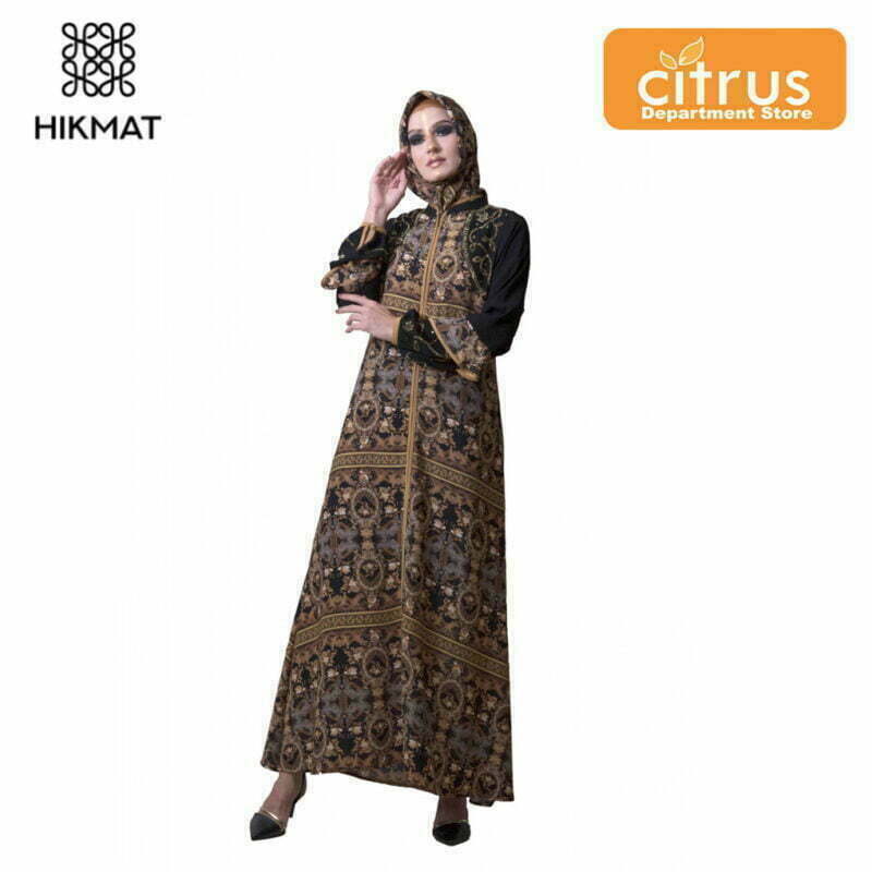 Hikmat A9211 Abaya Muslim Wanita Warna Black Citrus Department Store