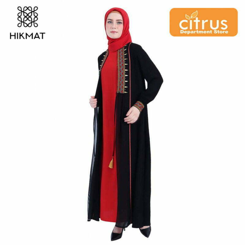 Hikmat A2265 Baju Abaya Muslim Wanita Warna Black Citrus Department Store